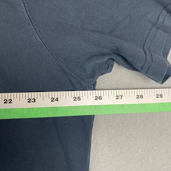 LL Bean Mens XL Carefree Unshrinkable Blue Cotton Crew Neck Short Sleeve T Shirt - Picture 6 of 7